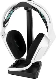 Geekria TPU Headphones Stand for Over-Ear Headphones, Gaming Headset Holder, Desk Display Hanger with Solid Heavy Base Compatible with Sennheiser 202 II, HD598, Sony MDR7506 (Black)