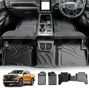 X-CAR Floor Mats for Ford Next-Gen Ranger Dual Cab 2022-Onwards Customized Heavy Duty All Weather Full Set Carpet