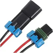 NOLITOY 2pcs Car Waterproof Connector Two Wire Connector Plug Waterproof Cable Connector Two Wire Plug in Connector Two-pin Plug Waterproof Connector Kit Wire Connectors Plug Black Plastic