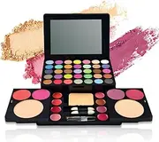 Welhammsae Makeup Gift Set Travel Makeup Kit, Full Makeup Kit for Women Multipurpose Professional Box, High Pigment Include Eyeshadow Palette Powder Lipstick Blush Pallet Kit with Mirror, Applicators