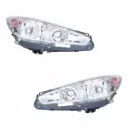 For Peugeot 308 Cc 6/2011-4/2014 Headlights Lamps Chrome Inner 1 Pair O/S & N/S
