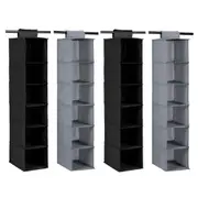 4x Boxsweden Mode 105cm 6 Compartment Wardrobe Clothes Storage Organiser Assort