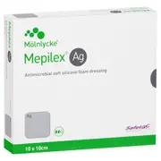 [Molnlycke] Mepilex AG Antimicrobial Foam Dressing 287110 10cm x 10cm 5 Pack