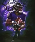 525471 LAMAR JACKSON Football Touchdown 1 16x12 WALL PRINT POSTER