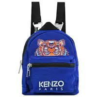 在飛比找momo購物網優惠-【KENZO】經典電繡虎頭帆布三用迷你手提斜背包後背包(藍橘