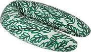 Babymoov B.Love Pregnancy and Nursing Pillow Vegetal Green with Cover Made of Organic Cotton and Fine Micro Bead Filling, 190 cm