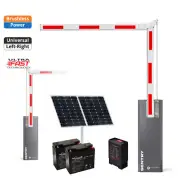 SENTRY Solar OFF GRID BRUSHLESS Low Voltage 90 Degree Boom Barrier Gate Suita...