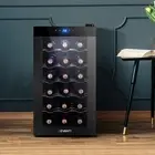 Wine Cooler Fridge 18 Bottles Beverage Refrigerator Chiller Home Bar Stora 8B-BK