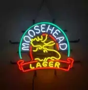 Moosehead Lager 20"x16" Neon Sign Lamp Light Hanging Decor Beer Man Cave AL