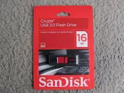 Brand New SanDisk Cruzer 16GB USB Flash Drive SDCZ36-016G-A11 Black/Red