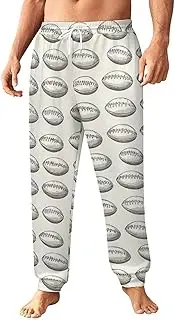 [Generic] Men's Sweatpants, 90s Rugby Ball Drawing-29, Polyester Joggers, Sweatpants Jogging Pants for Workout Running