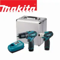 在飛比找momo購物網優惠-【MAKITA 牧田】10.8V充電式震動起子電鑽+衝擊起子