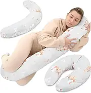 Totsy Baby Nursing Pillow XXL Side Sleeper Pillow Pregnancy Pillow Positioning Pillow - Cotton Pregnancy Pillow Adult - Rabbit