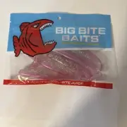 Big Bite Baits Saltwater Series Pink Sparkling Paddle Tail, With Bite Juice