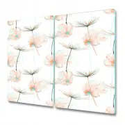 Glass Worktop Saver Kitchen Dandelion seed Watercolour dandelion art 2x30x52