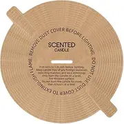 CandMak Candle Dust Covers, 48pcs Printed Kraft Card Candle Dust Lid with Pull Tab for Candle Making (12 Sizes)