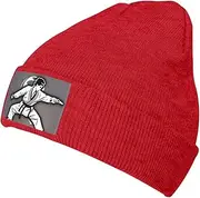 [NEZIH] Karate-Highkick-Icon Print Unisex Warm Knit Hat Cap Winter Cap Cute Soft Warm Outdoor Ski Knit Cap Nightcap