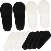 [COLLBATH] Men's No Show Socks Elastic Comfortable Fashionable Breathable Non Slip for Occasions