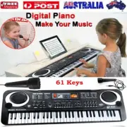 Kids 61 Keys Electronic Music Keyboard Digital Organ Piano Set With Microphone