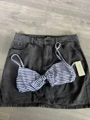 SEAFOLLY BIKINI SIZE 14 BNWT $84.95 BONUS DOTTI SKIRT DENIM SIZE 14 AS NEW HOLE