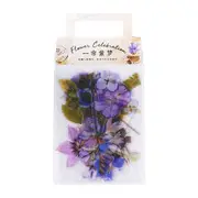 40pcs/pack Wild Flowers Stickers Transparent Diary Scrapbooking Labels Decorative Tags