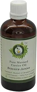 R V Essential Pure Mustard Carrier Oil 10ml (0.338oz)- Brassica Juncea (100% Pure and Natural Cold Pressed)