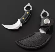 2.2" Mini Karambit FULLTANG Knife Stainless Steel Fixed Blade Pocket Knife EDC