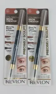 2 PACK REVLON BROW CREATOR MICRO TIP PENCIL DEFINE, FILL & DIFFUSE 620 AUBURN