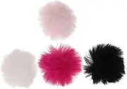 Kisangel 4pcs Microphone Fur Windscreen Covers for Lapel Mics Windproof Mic Covers with Color Options Enhance Audio Minimize Wind Noise