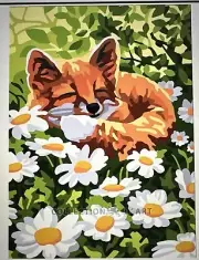 Printed needlepoint canvas 30x40cm Fox Canvas Only Rto