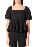 Maje Poplin Balloon Sleeve Top