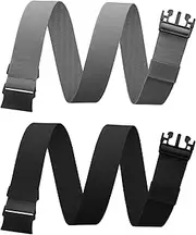[Newcotte] Mens Elastic Stretch Belt Unisex Adventure Web Belt for Women Men with Non Metal Buckle Adjustable Belts Heavy Duty