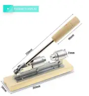 New Mechanical Nut Cracker Pecan Walnut Almond Opener Tool Heavy Duty Wood Base