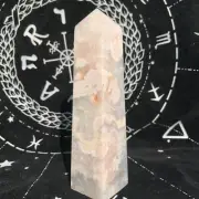 320g Druzy Pink Purple Amethyst Stone Point Tower Quartz Crystal Specimen