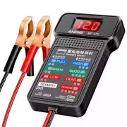 12V Automotive Battery Tester - Digital LCD Analyzer for Charging & Cranking