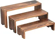 Wesleyyy Wooden Display Riser Stand,Wooden Cupcake Stand - Rectangular Cake Organizer, Dessert Display Holder for Collections Perfume Food