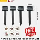 2-8PCS Solar Powered Garden Snake Repeller/Multi Pulse Ultrasonic Pest Repellent