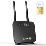 4G LTE WiFi Router with 1GB Data Card, Portable Modem WiFi Router, 300Mbps Wi...