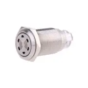 12V 16mm Buzzer Alarm Light Warning Lamp Signal Rotary Strobe Flash Silver