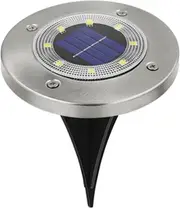 4PCS 8 LED Solar Ground Lights Yard Garden Pathway Outdoor Disk Lights Color Changing