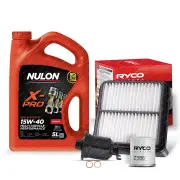 Ryco Oil Air Fuel Filter 5L XPR15W40 Oil Service Kit for Toyota Paseo EL54R 1.5L
