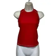 De Soto Forza Tri Top Sleeveless Cycling Built In Bra Red White Women’s Size XS