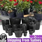 100/200X Flower Pot Plastic Plant Nursery Seedlings Garden Plant Pot Nursery Bag