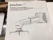 Peerless-AV Universal Short Throw Projector Arm. Models: PSTA-600,PSTA-1200,1600