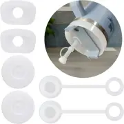 6 Piece Set Of Cup And Bottle Accessories Silicone Straw Caps Squeezable New