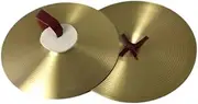 yuksok 2 Pieces Crash Cymbals Traditional Percussion Hand Cymbal for Drum Set Musical Instrument for Professionals Band Performance, 14 inch