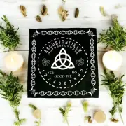 Amazing Pendulum Mat Ouija Board Triquetra Pagan Altar Cloth Pagan Wicca Ouija