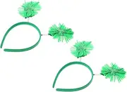 [FRCOLOR] 2pcs St. Patrick's Day Festival Headwear Props and Girls Hair Band Decorative Party Headdress Prop