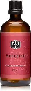 P&J Woodbine Premium Fragrance Oil for Candle Making & Soap Making, Lotions, Haircare, Perfume, Diffuser Oils Scents - 100ml