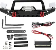 RC Climbing Car Front Bumper LED Light Attractive Black Aluminum Alloy 4 Axial Scx10
